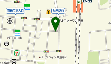 NPC24H秋田中通4丁目パーキングの地図画像