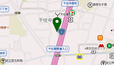 NPC24H千住中居町パーキングの地図画像