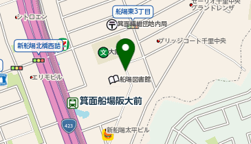 箕面市立箕面船場駐車場の地図画像