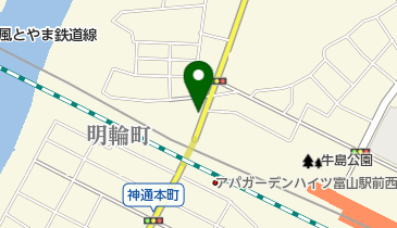 【予約制】タイムズのB 富山市牛島本町2丁目駐車場の地図画像