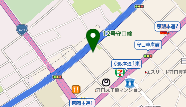 APパークコナミスポーツクラブ守口の地図画像