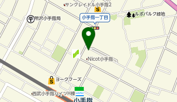 西武スマイルパーク小手指ハナミズキ通りの地図画像