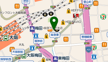 阪急グランドビル駐車場の地図画像