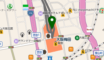阪急大阪梅田駅駐車場の地図画像