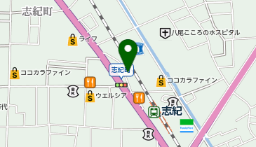八尾志紀駅前コインパーキングの地図画像