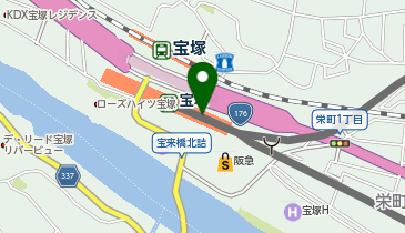 阪急宝塚駅屋上駐車場の地図画像