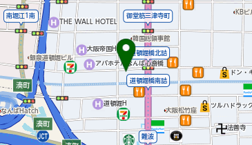 【予約制】特P 《普通車》御堂筋カーピットの地図画像