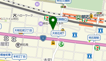 【時間貸し駐車場 明石市大明石町】P-CLUB明城パーキングの地図画像