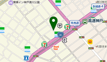 【時間貸し駐車場 兵庫区西多聞通】P-CLUB兵庫西多聞通の地図画像