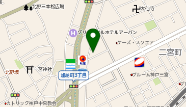 【時間貸し駐車場 中央区二宮町】P-CLUB二宮町4丁目の地図画像
