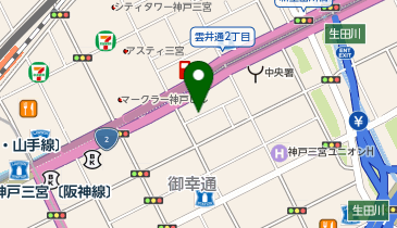 【時間貸駐車場 神戸市中央区小野柄通】P-CLUB小野柄通3丁目の地図画像