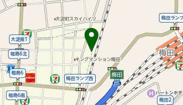 セイワパーキング 新梅田シティ第1の地図画像