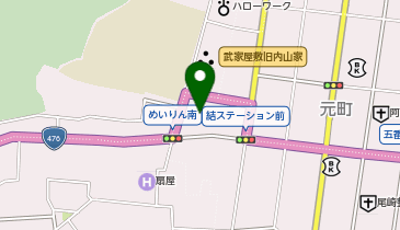 越前おおの結ステーション 北側の地図画像