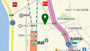 長崎駅東口貸切バス整理場の地図画像