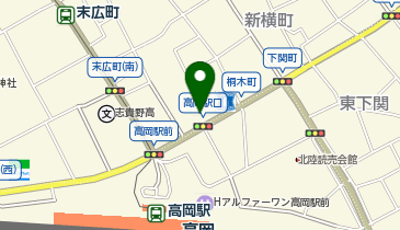 アラックスパーキング高岡駅前の地図画像