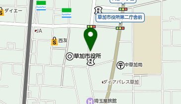 草加市役所前パーキングの地図画像