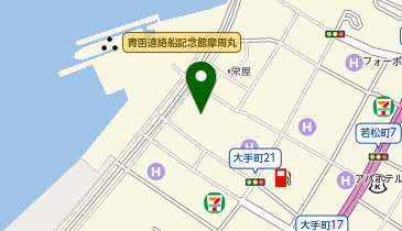 函館大手町朝市横駐車場の地図画像