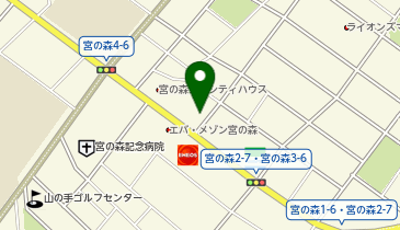 ノルテパーク道銀宮の森パーソナル支店駐車場の地図画像