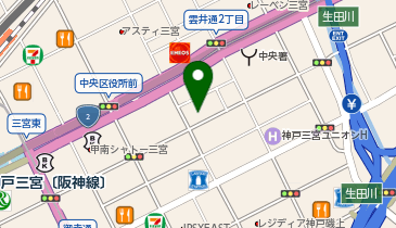 三宮ハウス駐車場の地図画像