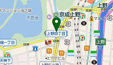 上野中央通り地下駐車場の地図画像