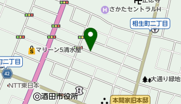 酒田市中央地下駐車場の地図画像