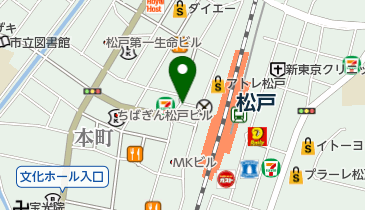 松戸駅西口地下駐車場の地図画像