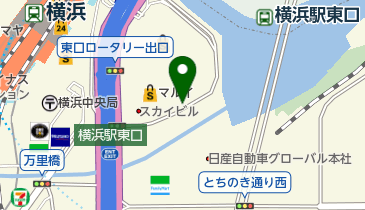横浜駅東口地下駐車場(そごう側)の地図画像