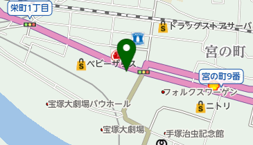 宝塚大劇場北駐車場の地図画像