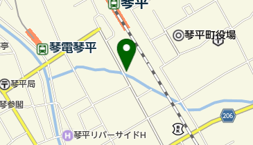 琴平町営駅前西駐車場の地図画像