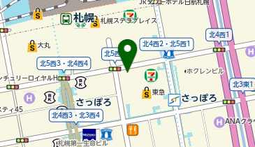東急百貨店さっぽろ店駐車場の地図画像
