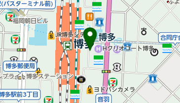 ホテルクリオコート博多駐車場の地図画像