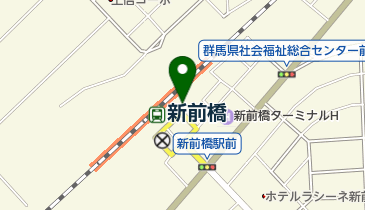 セントラルサービス 新前橋駅東口駐車場の地図画像