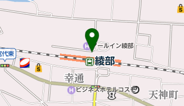 綾部市営綾部駅北駐車場の地図画像
