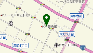 水戸市五軒町地下駐車場の地図画像