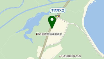 千波湖西駐車場の地図画像