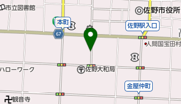 佐野市万町駐車場の地図画像