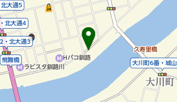 釧路河畔駐車場の地図画像