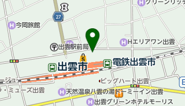 ツインリーブスホテル出雲駐車場の地図画像