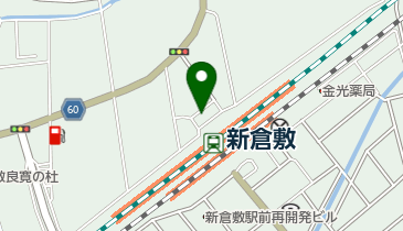 倉敷市新倉敷駅北交通広場自家用車整理場の地図画像