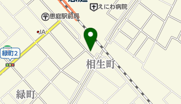 恵庭駅西口駐車場の地図画像