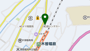 木曽福島駅前駐車場の地図画像