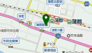 蒲郡南駅前広場公共駐車場の地図画像