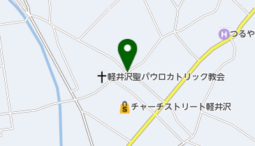 チャーチストリート軽井沢駐車場の地図画像