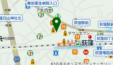 荻窪タウンセブンビル・ルミネ荻窪店駐車場の地図画像