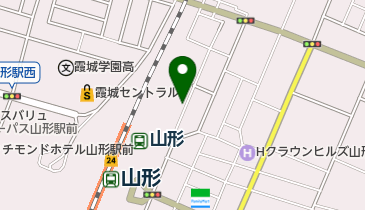 山形駅東口交通センター駐車場の地図画像