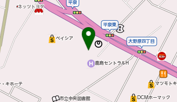 鹿島セントラルモール駐車場の地図画像