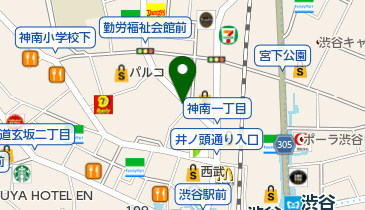 西武渋谷店西武パーキングの地図画像