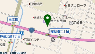 都ホテル尼崎駐車場の地図画像