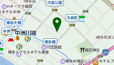 冷泉閣ホテル川端駐車場の地図画像