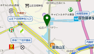 山王パークタワーガレージの地図画像